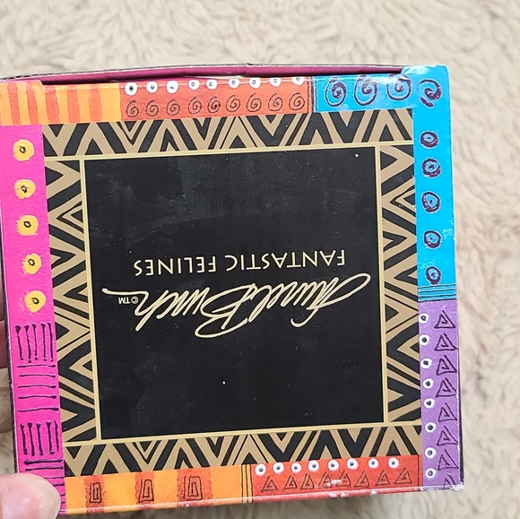 Nib Laurel Burch Colorful Cat Mug, Rare Feline Family Portrait - Picture 5 of 11